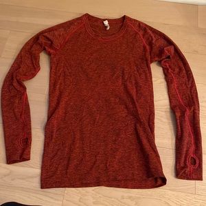 Lululemon long sleeve top. Womens. Size 8. Red.